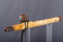 Yellow Cedar Burl Native American Flute, Minor, Mid B-4, #J7K (1)